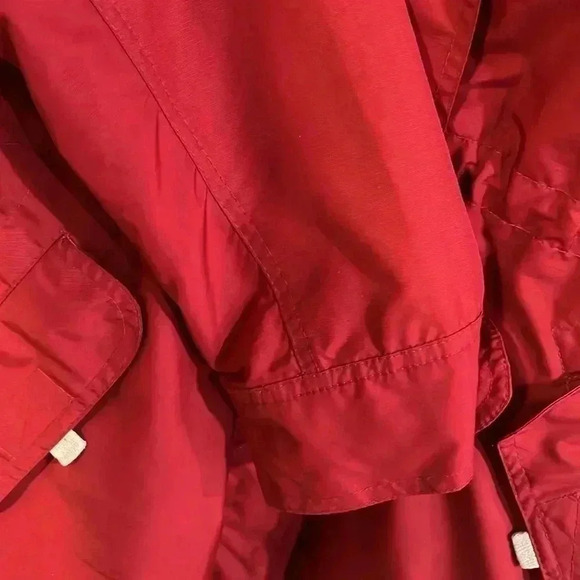 [L]Eddie Bauer Red Mesh Lined Windbreaker  Trench Jacket - Picture 6 of 14